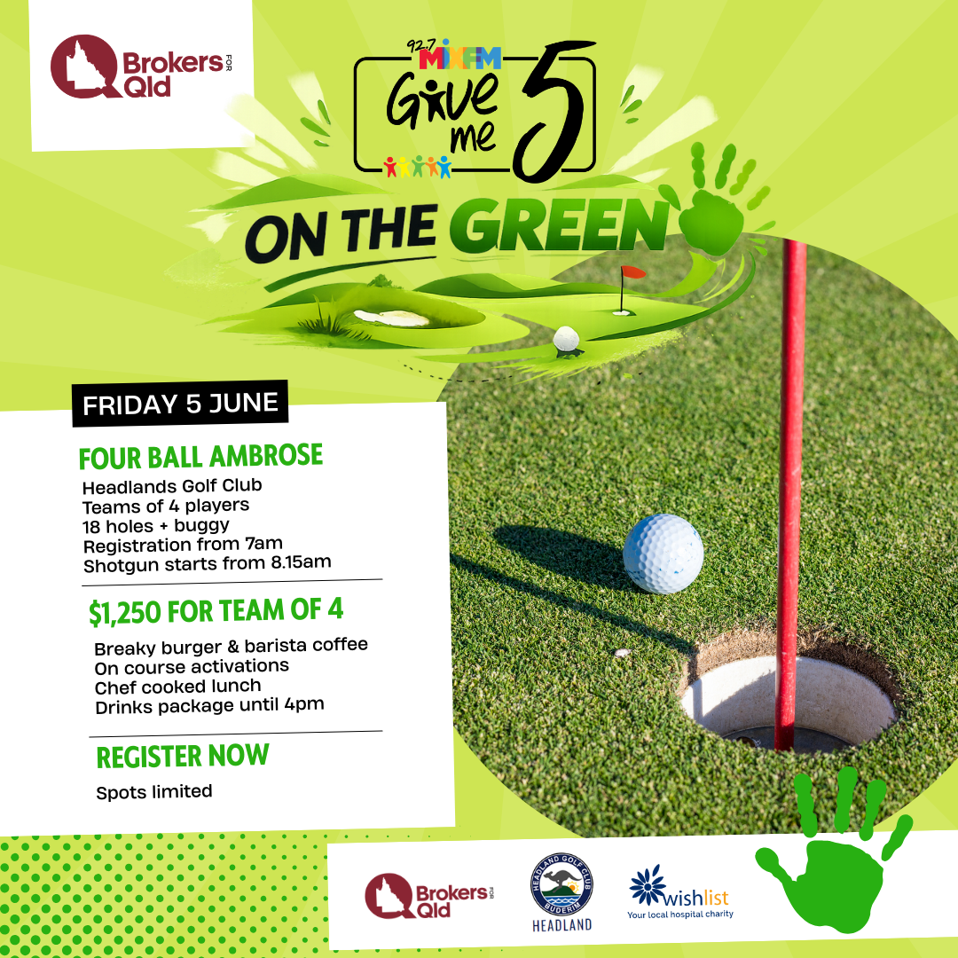 Give me 5 on the green golf day