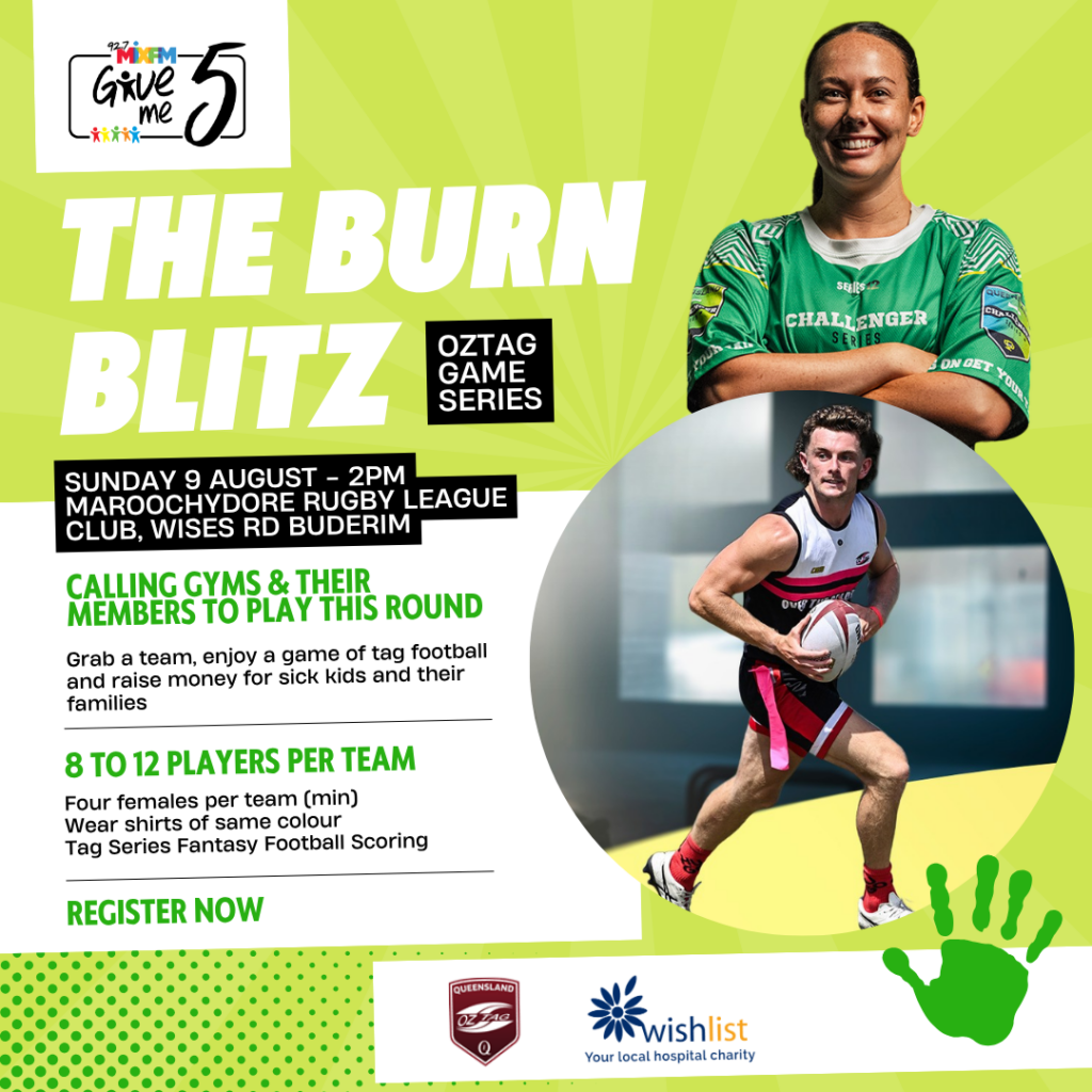 The burn blitz oz tag give me 5 event